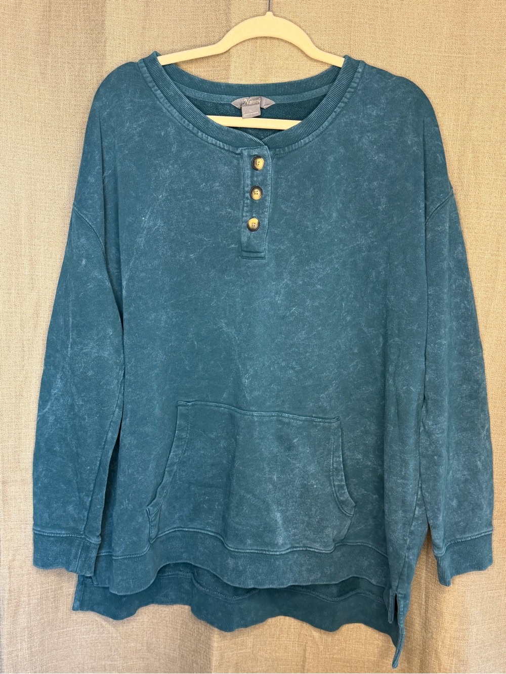 Natural Reflections Mineral Wash Henley Sweatshirt